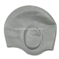 Gorro de bany de silicona impermeable de colors personalitzats amb protecció per a les orelles
